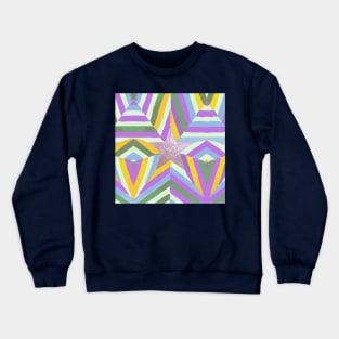 Bright Lilac Stars Crewneck Sweatshirt